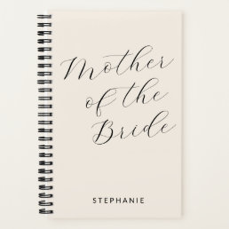 Mother of the Bride Minimalist Personalized Ivory Notebook