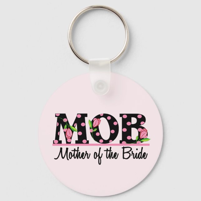 Mother of the Bride (MOD) Tulip Lettering Keychain (Front)