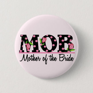 Mother of the Bride (MOD) Tulip Lettering Pinback Button