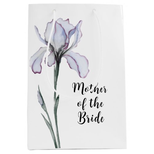 Mother of the Bride Modern Lavender Iris Wedding Medium Gift Bag