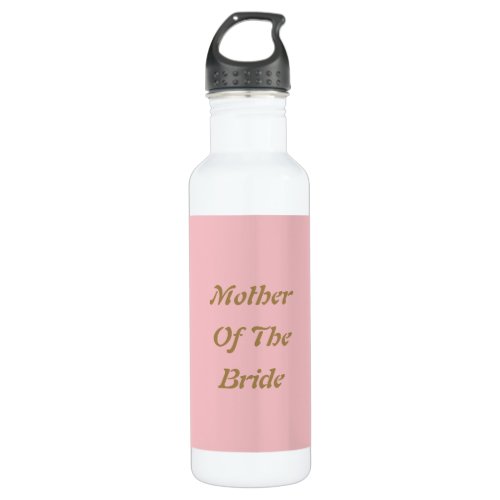 Mother Of The Bride Mom Gold Pink Rose Cool Stainless Steel Water Bottle