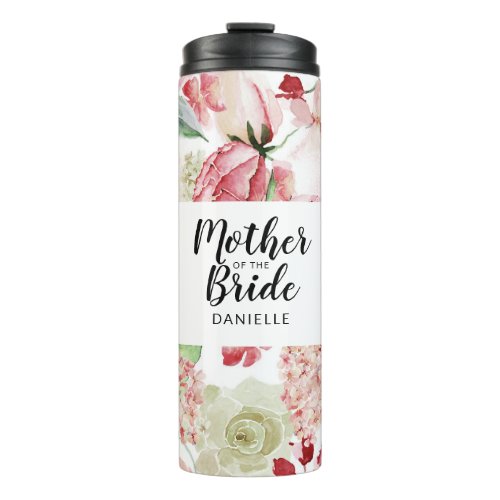Mother of the Bride Monogram Bridal Wedding Party Thermal Tumbler