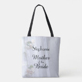 Mother of the Bride, Name, Faux Vintage Lace Tote Bag (Back)