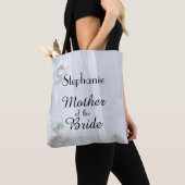 Mother of the Bride, Name, Faux Vintage Lace Tote Bag (Close Up)