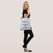 Mother of the Bride, Name, Faux Vintage Lace Tote Bag (On Model)