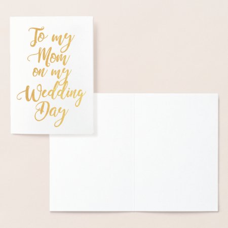 Mother Of The Bride Or Groom Wedding Thank You Foil Card