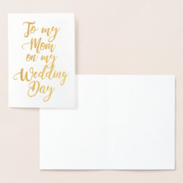 Mother Of The Groom Gifts Custom Gift Ideas Mother Of The Bride Or Groom Wedding Thank You Foil Card
