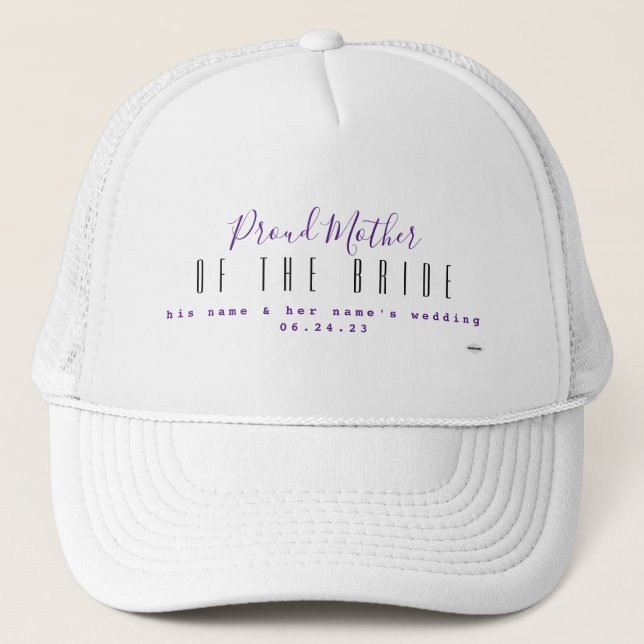 Mother of the Bride Personalized hat HAMbyWG (Front)