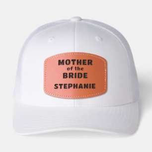 MOTHER of the BRIDE Personalized Name Leather Patch Hat