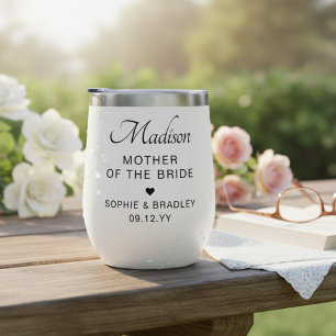 Mother of the Bride Personalized Wedding Gift Thermal Wine Tumbler