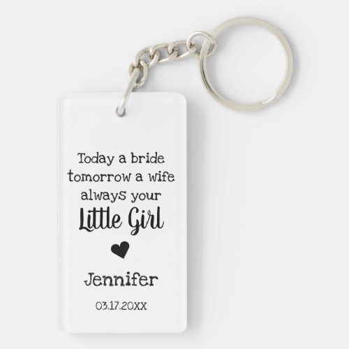 Mother of the Bride Photo Keychain