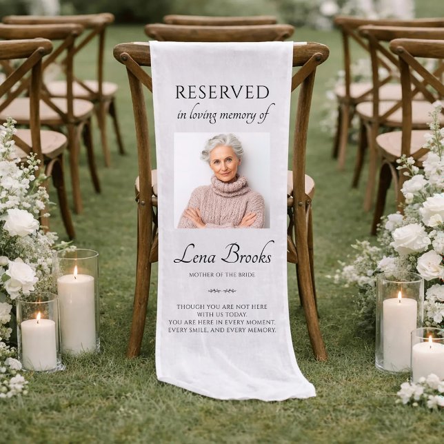 Mother Of The Bride Photo Reserved Wedding Short Table Runner (Creator Uploaded)