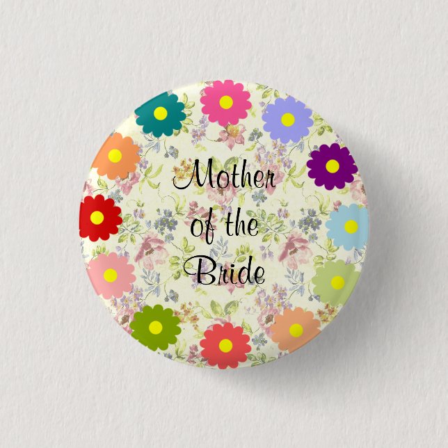 Mother of the Bride Pinback Button (Front)