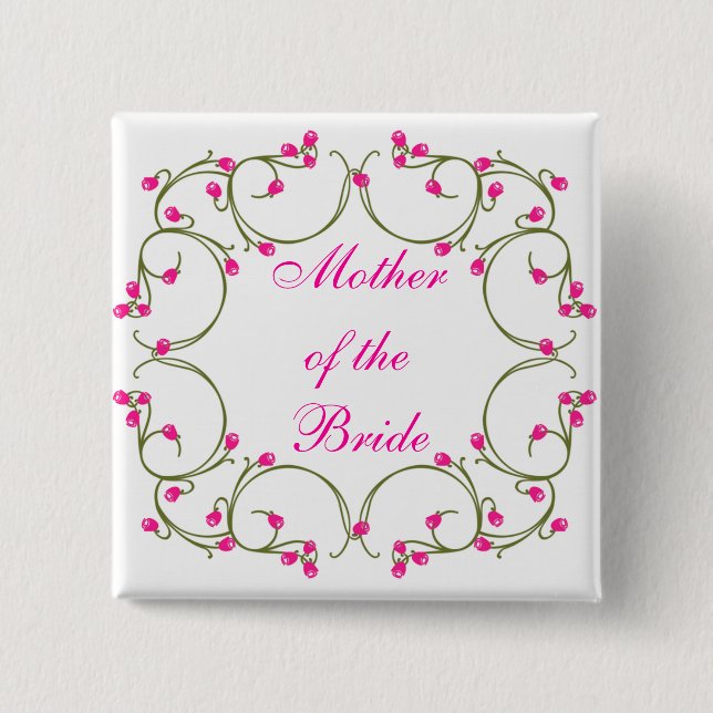 Mother of the Bride Pinback Button (Front)