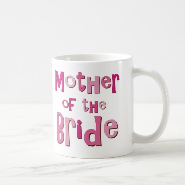Mother of the Bride Pink Brown Coffee Mug (Right)