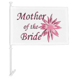 Mother of The Bride Pink Car Flag