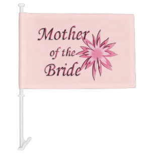 Mother of The Bride Pink Car Flag