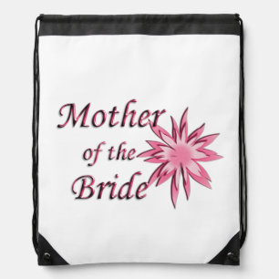 Mother of The Bride Pink Drawstring Bag