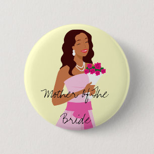 Mother Of The Bride Pink Wedding Gown Button