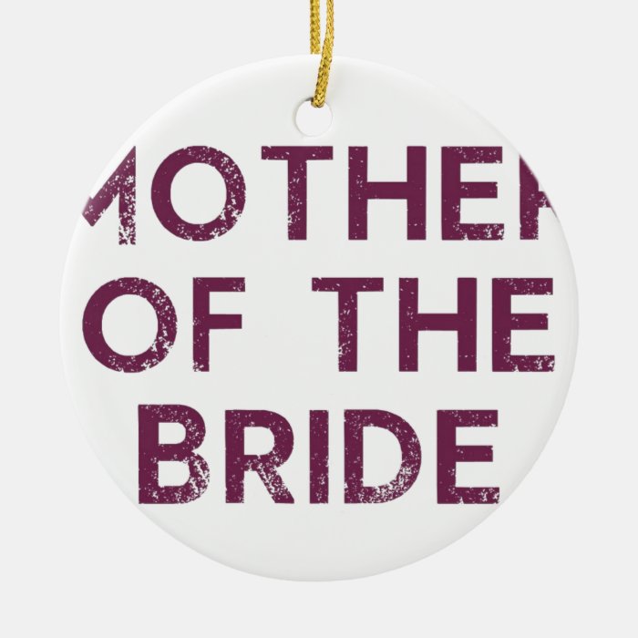 Mother of the Bride Plum Christmas Tree Ornament