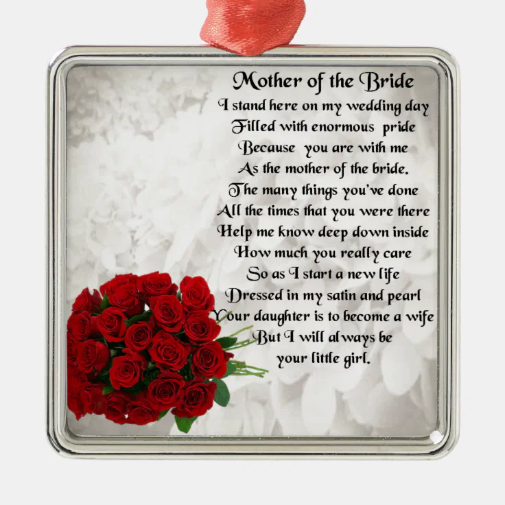 MOTHER OF THE BRIDE@Teddy Bear@PERSONALISED LOVE Verse@Red Rose~Wedding KEEPSAKE 