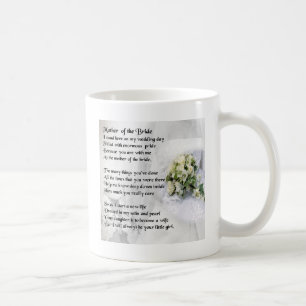Mother of the Bride Poem Wedding Bouquet Design Coffee Mug