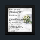 Mother of the Bride Poem   Wedding Bouquet Design Jewelry Box<br><div class="desc">A great gift for a mother of the bride</div>