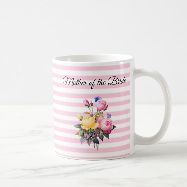 Mother of the Bride Rose Bouquet Personalized  Mug (Right)