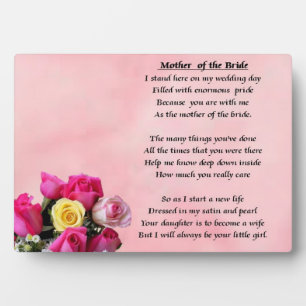 Mother of the Bride - Roses  Plaque