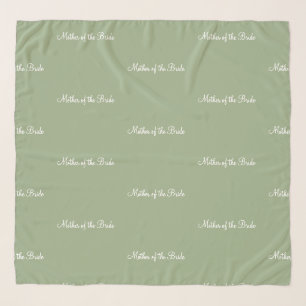 Mother of the Bride Sage Green White Scarf