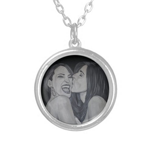 Mother of the bride silver plated necklace