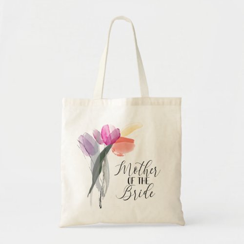 Mother of the Bride Simple Spring Tulips Wedding  Tote Bag