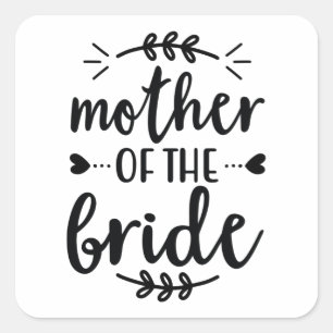 Mother of the bride square sticker