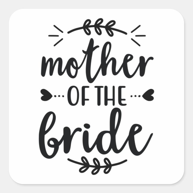 Mother of the bride square sticker (Front)