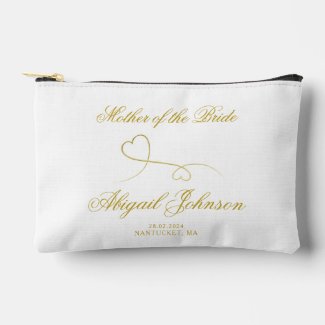 Mother of the Bride - Two Elegant Gold Hearts 
