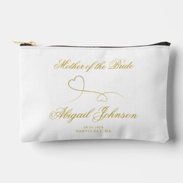 Mother of the Bride - Two Elegant Gold Hearts 