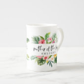 Mother of the bride watercolor floral bone china mug (Front Right)