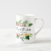Mother of the bride watercolor floral bone china mug (Right)