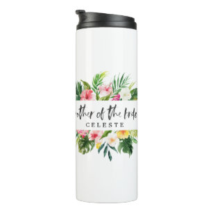 Mother of the bride watercolor floral thermal tumbler