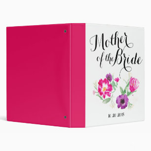 Mother of the Bride Watercolor Flowers Binder
