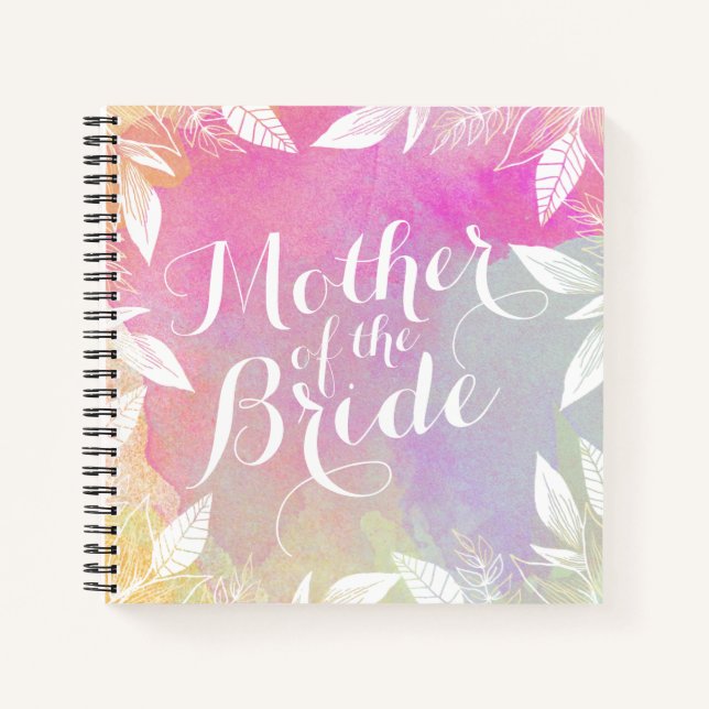 Mother of the Bride Watercolor Guestbook Notebook (Front)