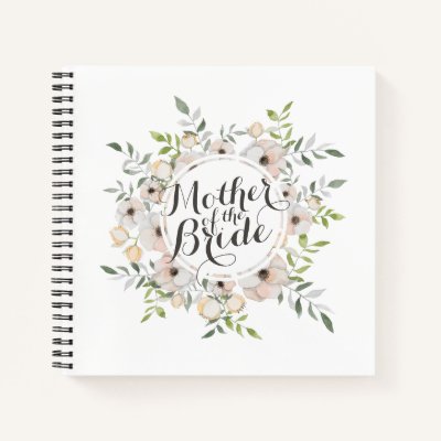 Mother of the Bride Watercolor Guestbook Notebook