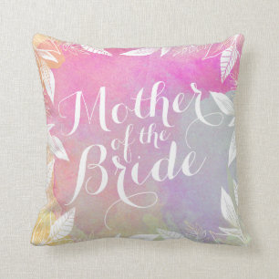 Mother of the Bride Watercolor Throw Pillow