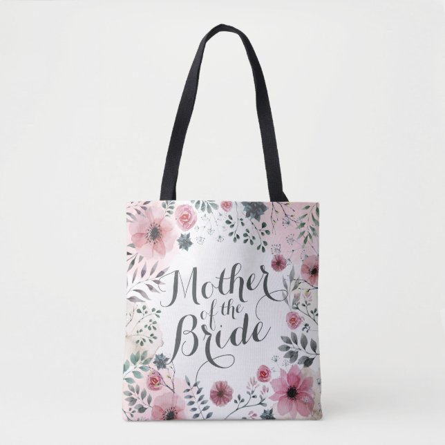 Mother of the Bride Watercolor Tote Bag (Front)