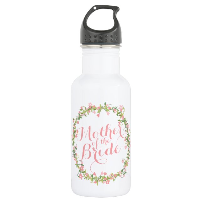 Mother of the Bride Watercolor Weddin Water Bottle (Front)