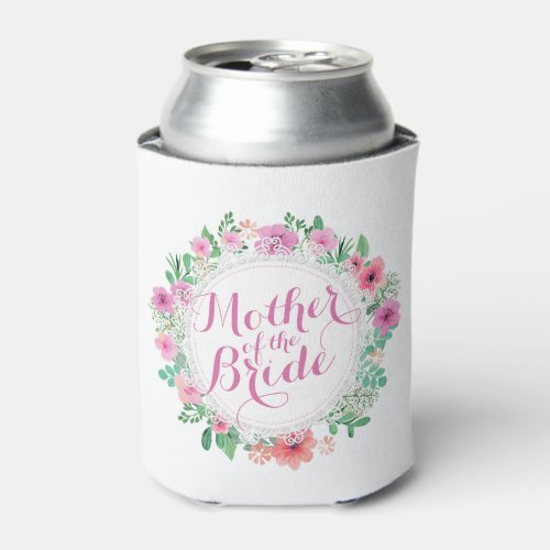 Mother of the Bride Watercolor Wedding Can Cooler
