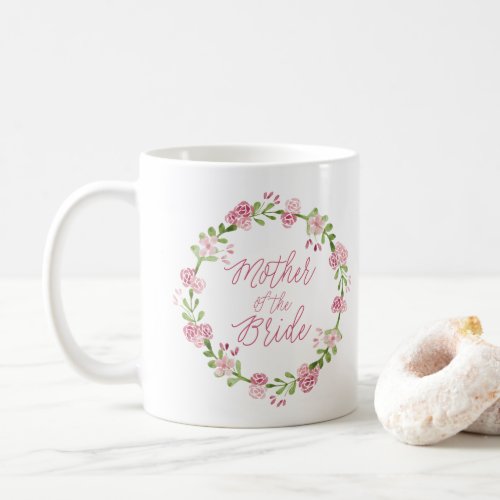 Mother of the Bride Watercolor Wreath Mug