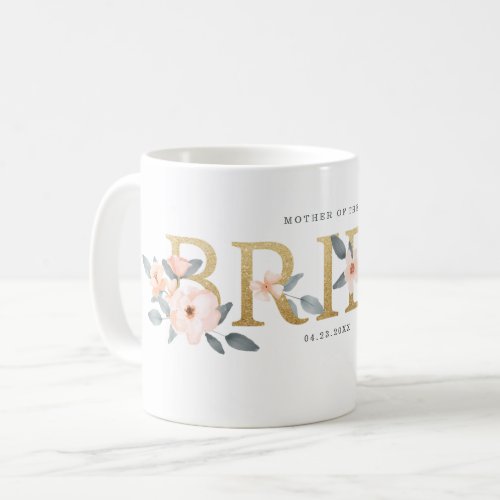 Mother Of The Bride Watercolour Floral Blush Rose Coffee Mug