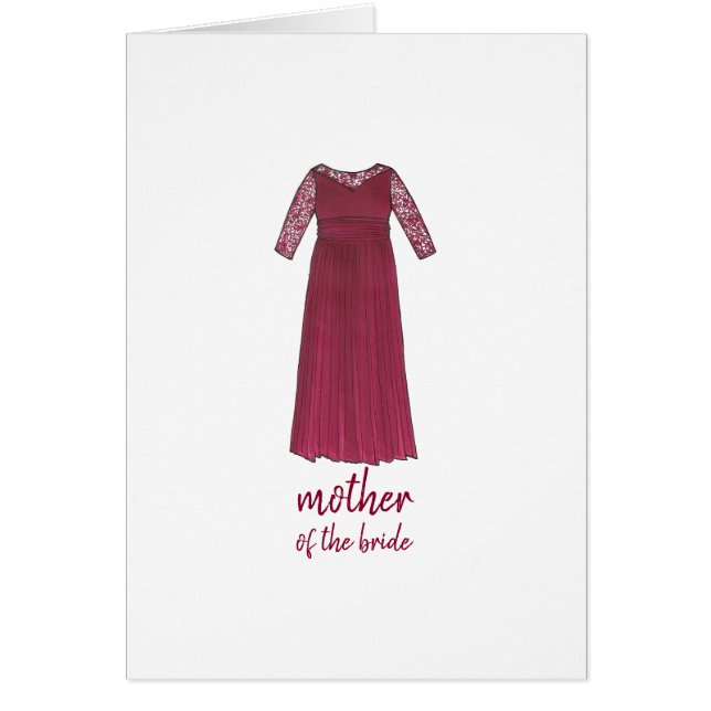 Mother of the Bride Wedding Bridal Party Card (Front)