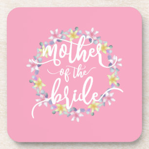 Mother of the Bride Wedding Calligraphy Coaster